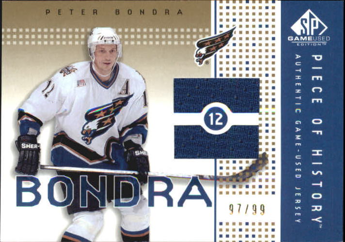 2002-03 SP Game Used Piece of History Gold #PHBO Peter Bondra