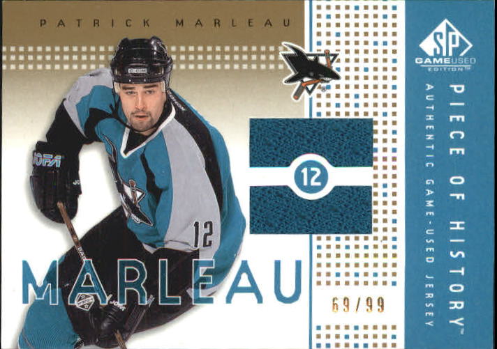 2002-03 SP Game Used Piece of History Gold #PHPM Patrick Marleau
