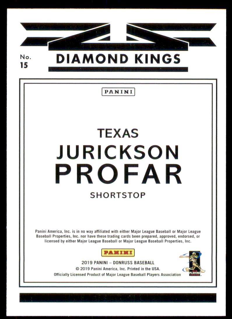 2019 Donruss #15 Jurickson Profar DK back image