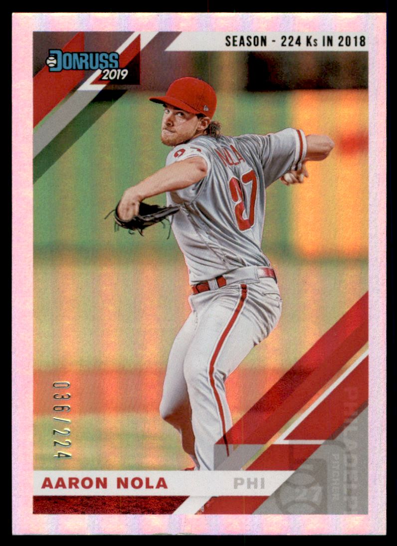 2019 Donruss Season Stat Line #145 Aaron Nola/224