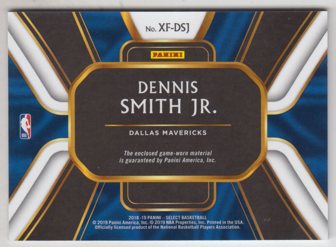2018-19 Select X Factor Memorabilia #17 Dennis Smith Jr. back image