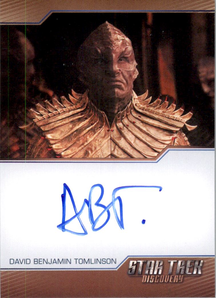 2019 Rittenhouse Star Trek Discovery Season One Bordered Autographs #NNO David Benjamin Tomlinson as Or'Eq L