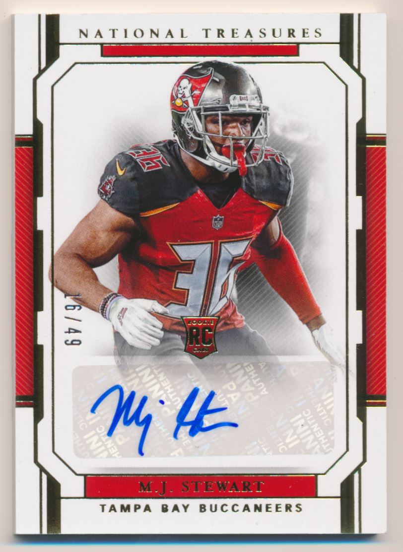 2018 Panini National Treasures Gold #119 M.J. Stewart AU/49