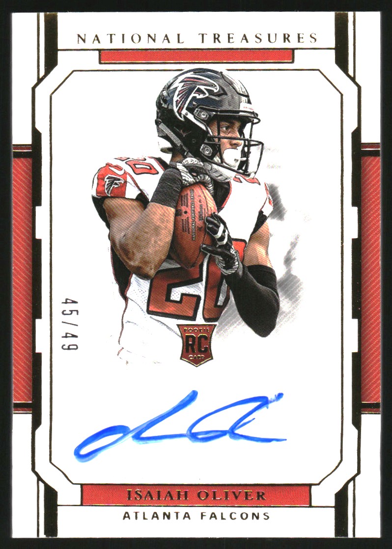 2018 Panini National Treasures Gold #121 Isaiah Oliver AU/49