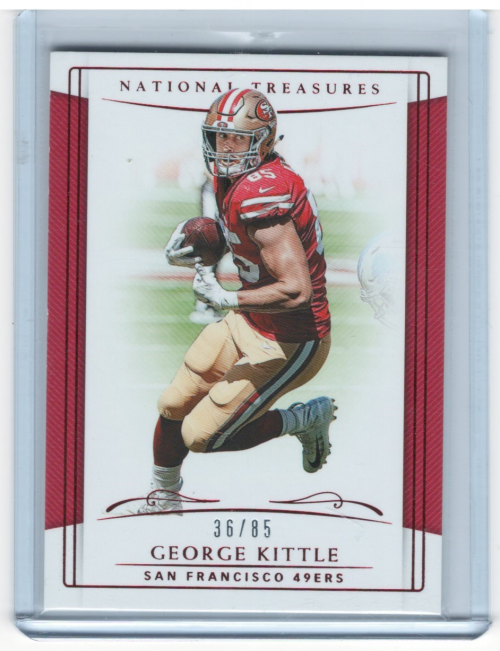 2018 Panini National Treasures Red Jersey Number #12 George Kittle/85