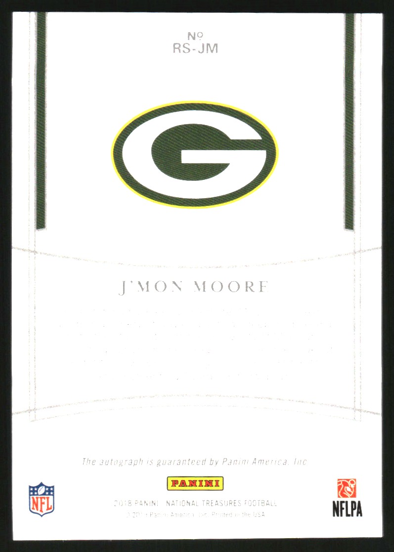 2018 Panini National Treasures Rookie Signatures #20 J'Mon Moore/99