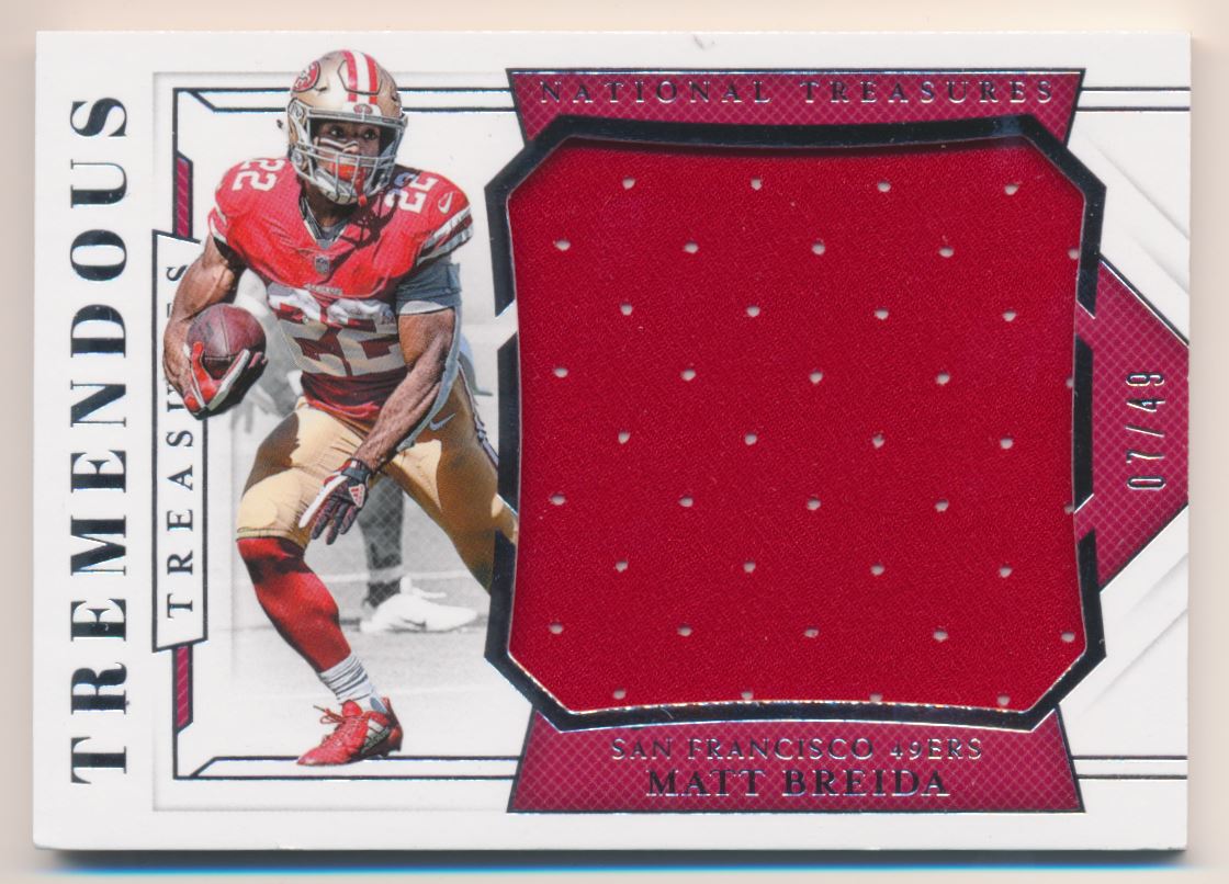 2018 Panini National Treasures Tremendous Treasures #53 Matt Breida