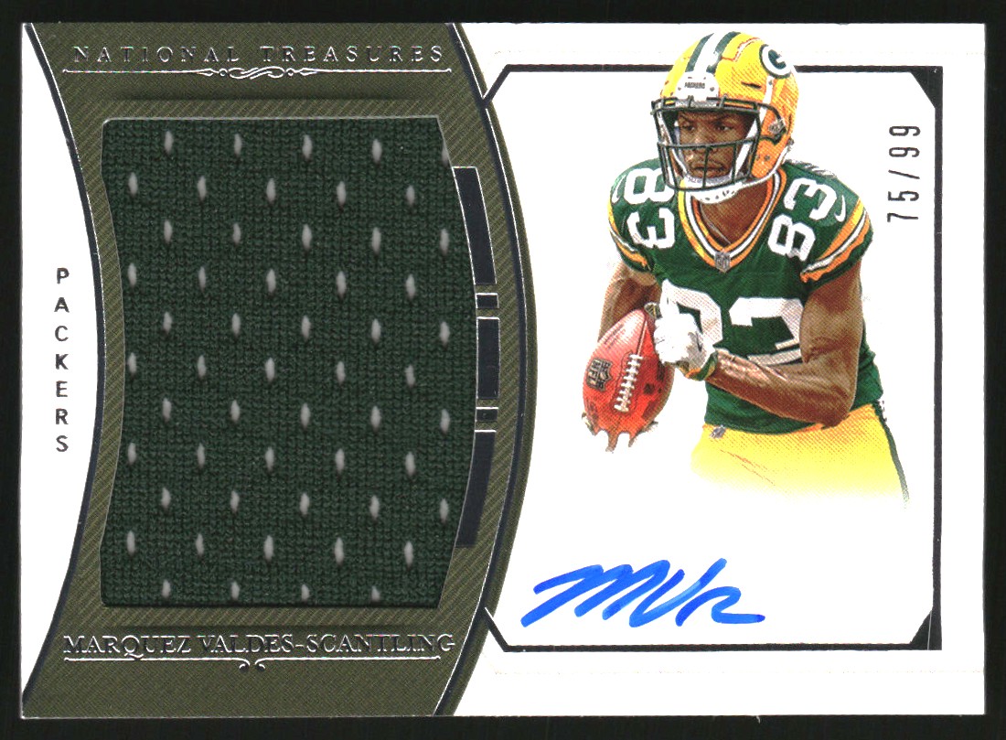 2018 Panini National Treasures Rookie Material Signatures RPS #39 Marquez Valdes-Scantling/99