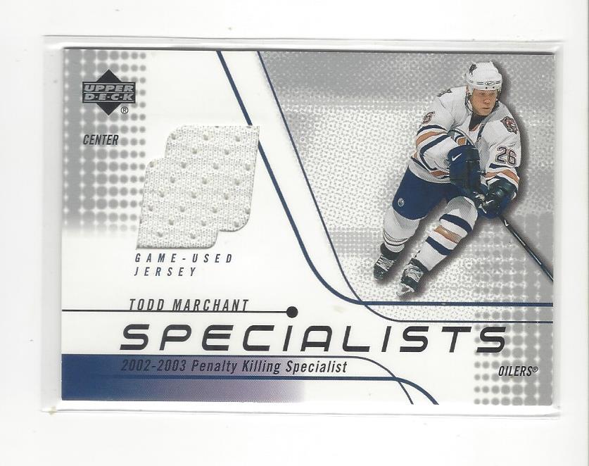 2002-03 Upper Deck Specialists Jerseys #STM Todd Marchant