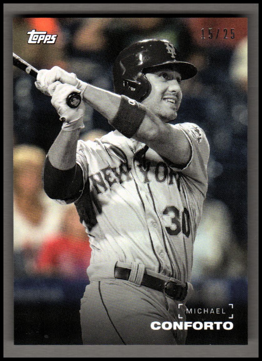 2019 Topps On Demand Black and White Background Color #28B Michael Conforto