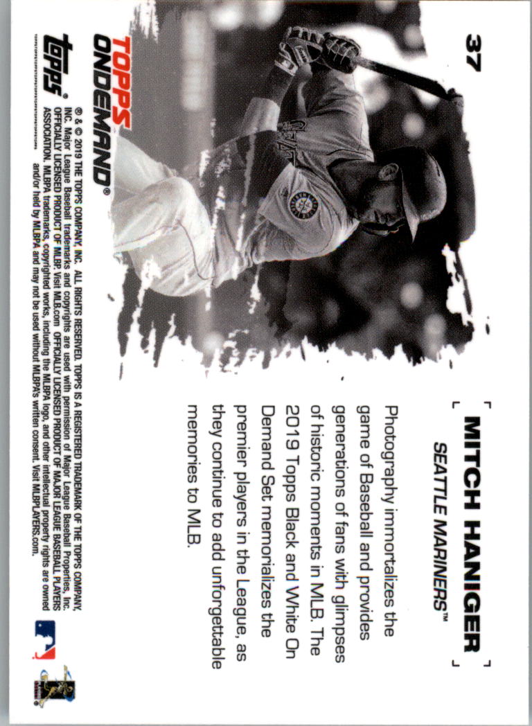 2019 Topps On Demand Black and White #37 Mitch Haniger back image
