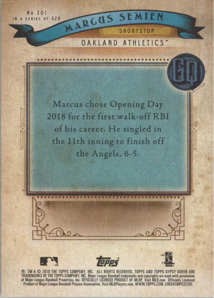 2019 Topps Gypsy Queen Baseball Card Pick 101-318