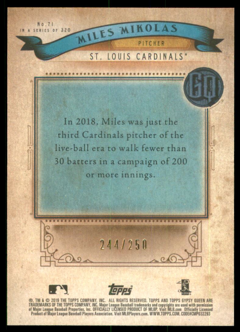 2019 Topps Gypsy Queen Indigo #71 Miles Mikolas