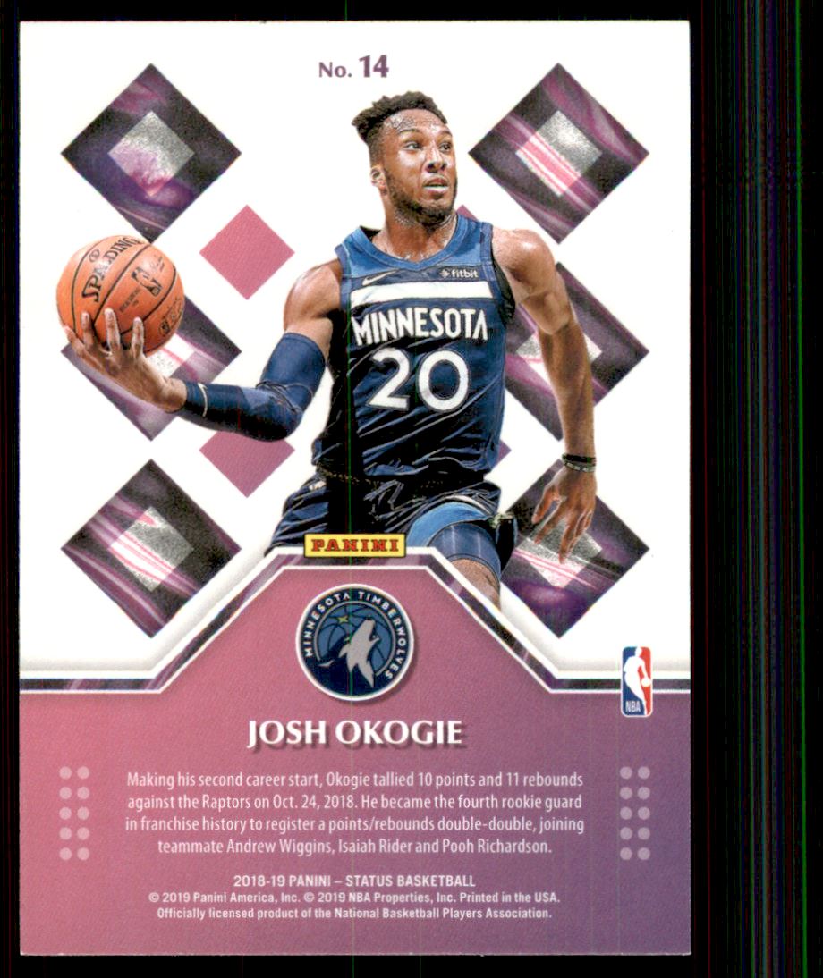 2018-19 Panini Status Rookie Credentials #14 Josh Okogie