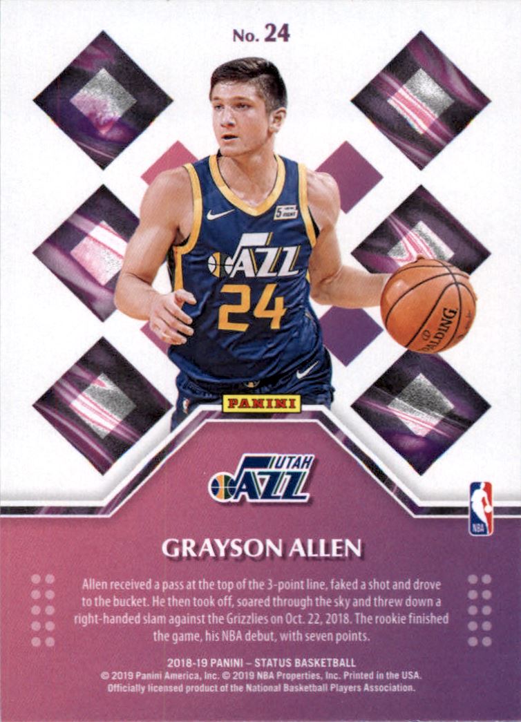 2018-19 Panini Status Rookie Credentials #24 Grayson Allen