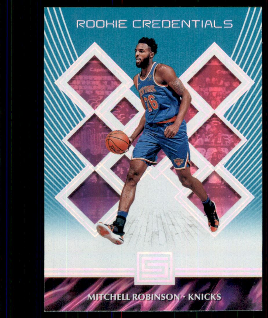 2018-19 Panini Status Rookie Credentials Aqua #33 Mitchell Robinson