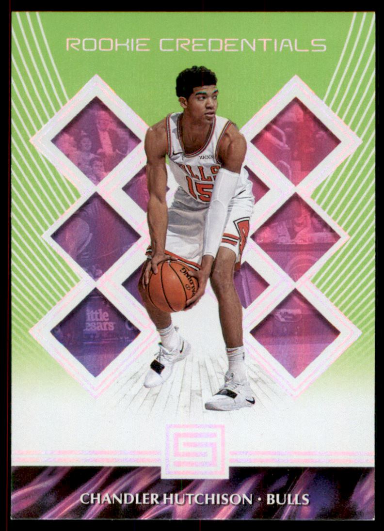 2018-19 Panini Status Rookie Credentials Green #34 Chandler Hutchison