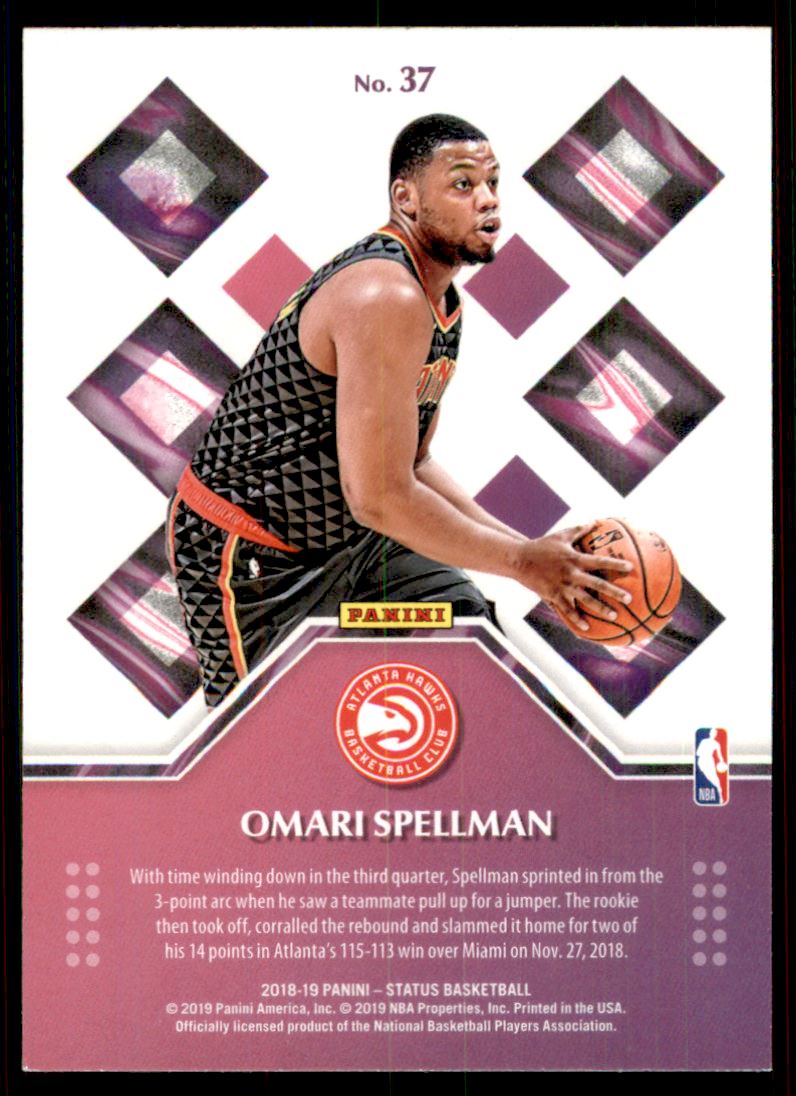 2018-19 Panini Status Rookie Credentials Green #37 Omari Spellman