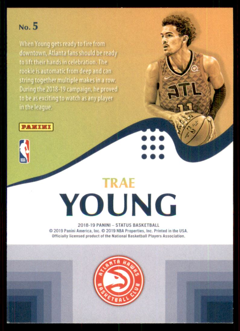 2018-19 Panini Status Rookie Prominence #5 Trae Young