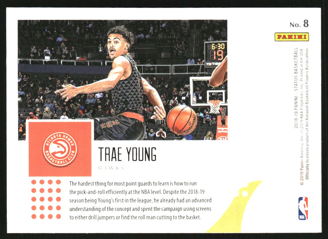 2018-19 Panini Status Court Vision Green #8 Trae Young
