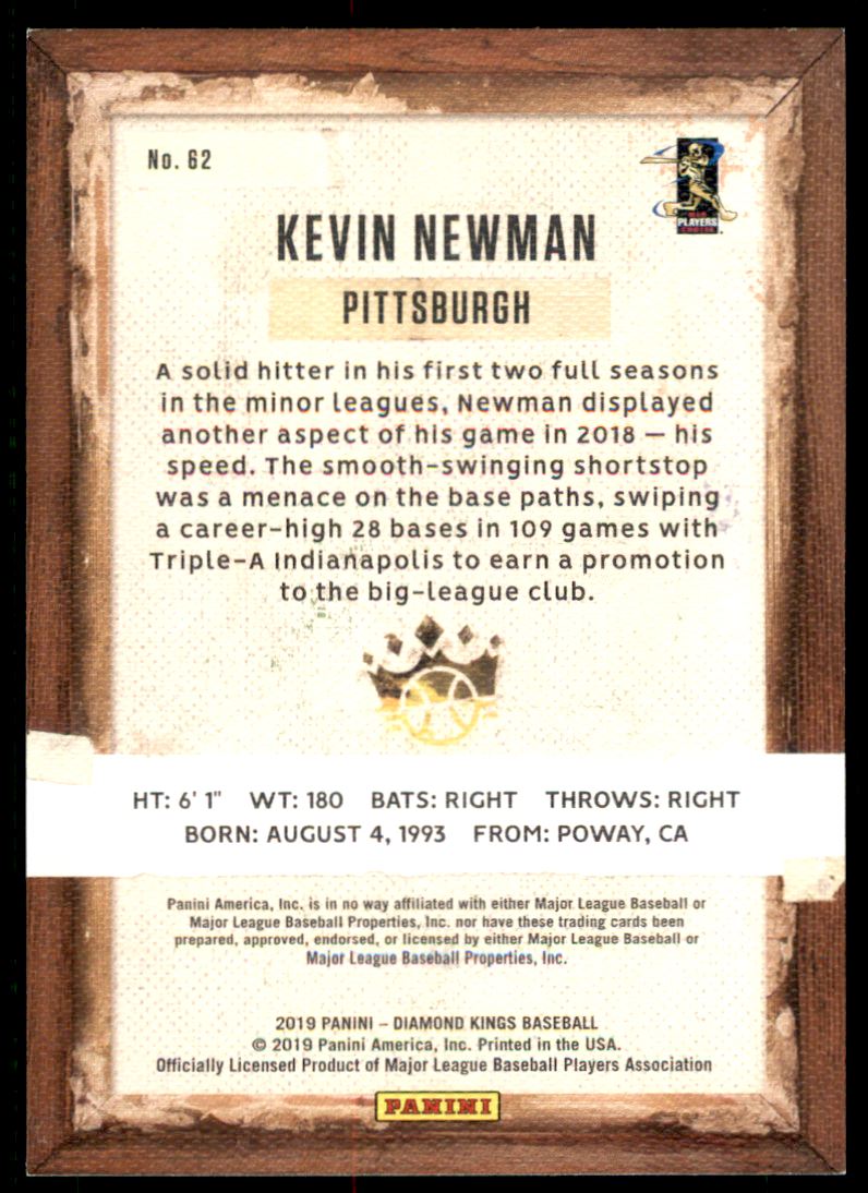 2019 Diamond Kings #62 Kevin Newman RC back image