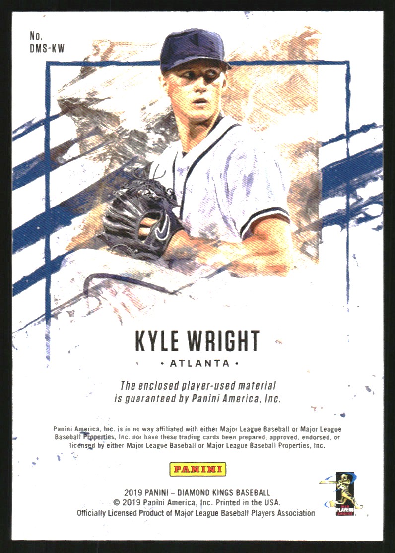 2019 Diamond Kings DK Materials #33 Kyle Wright back image