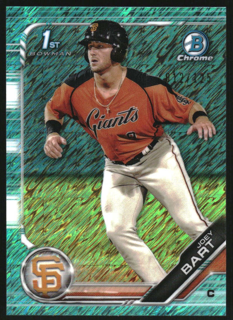 2019 Bowman Chrome Prospects Aqua Shimmer Refractors #BCP50 Joey