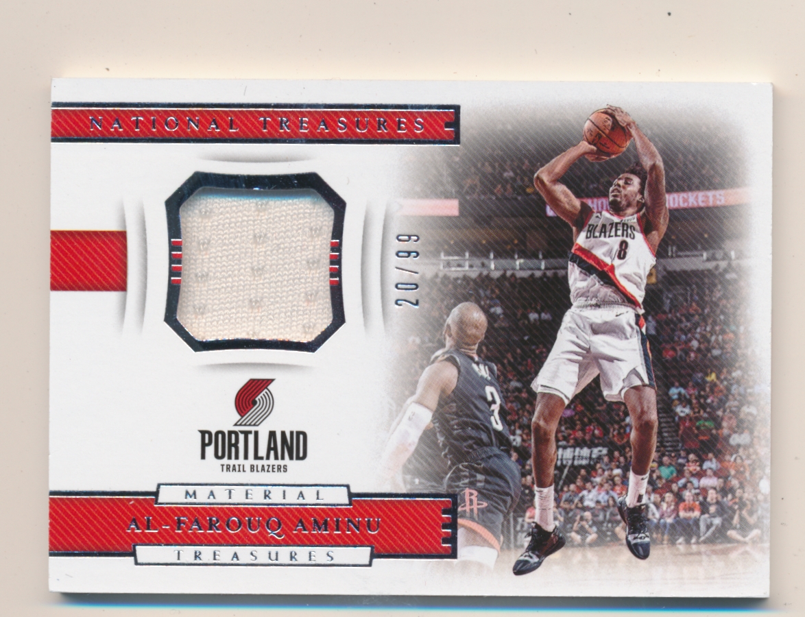 2018-19 Panini National Treasures Material Treasures #3 Al-Farouq Aminu/99