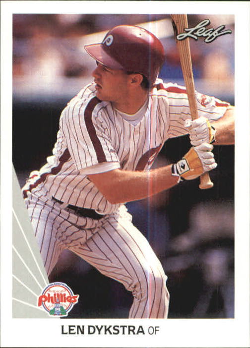 1990 Leaf Baseball Card 262 Len Dykstra PHILLIES R17620 EBay