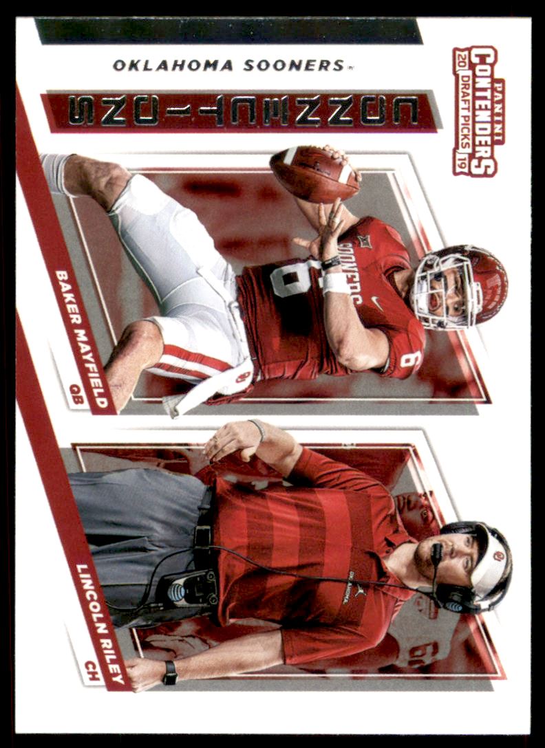 2019 Panini Contenders Draft Picks Collegiate Connections #8 Baker Mayfield/Lincoln Riley