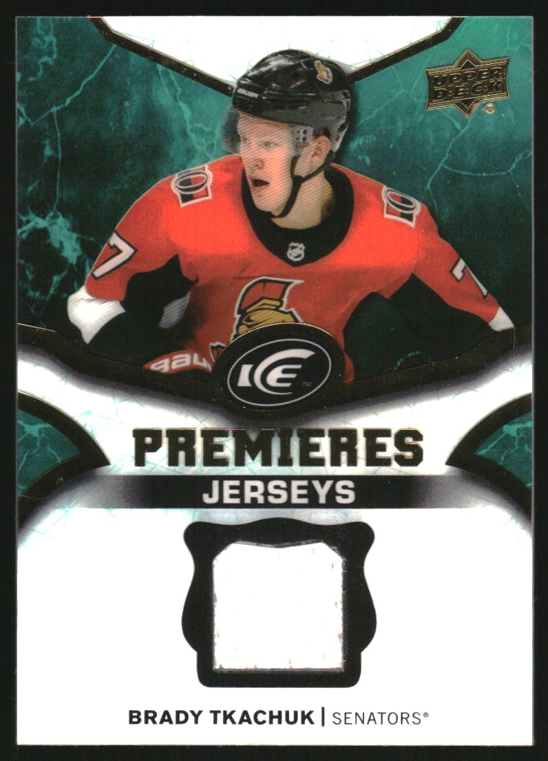 2018-19 Upper Deck Ice Ice Premieres Jerseys #IPJBT Brady Tkachuk