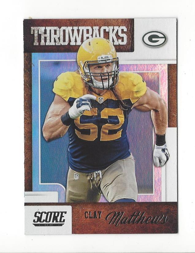 2019 Score Throwbacks #4 Clay Matthews