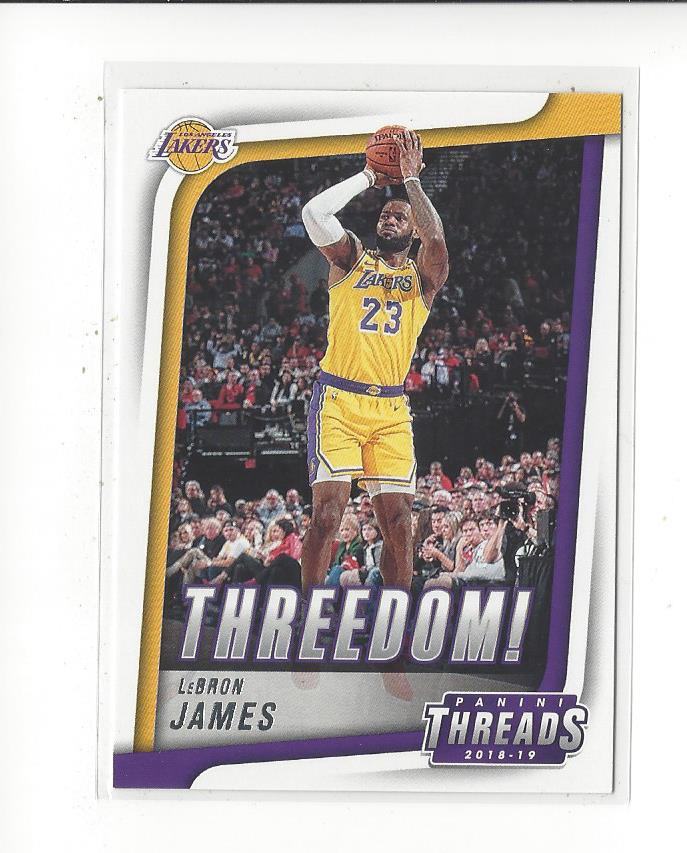 2018-19 Panini Threads Threedom! #15 LeBron James
