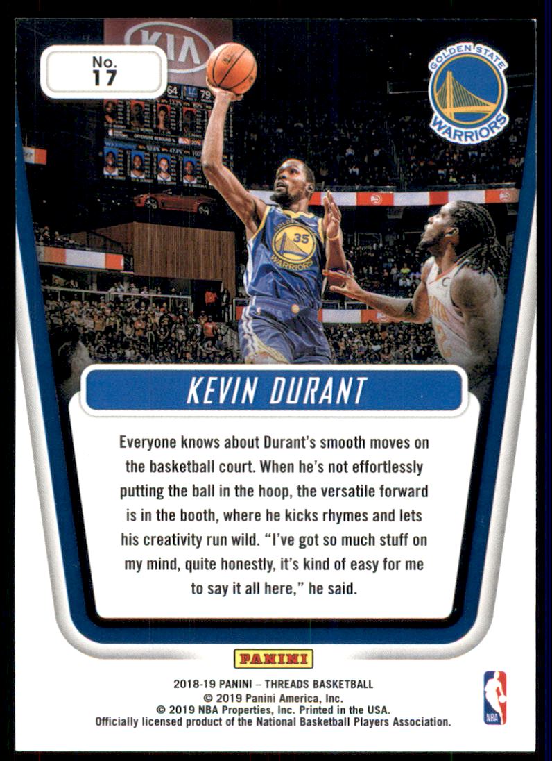 2018-19 Panini Threads Century Collection #17 Kevin Durant
