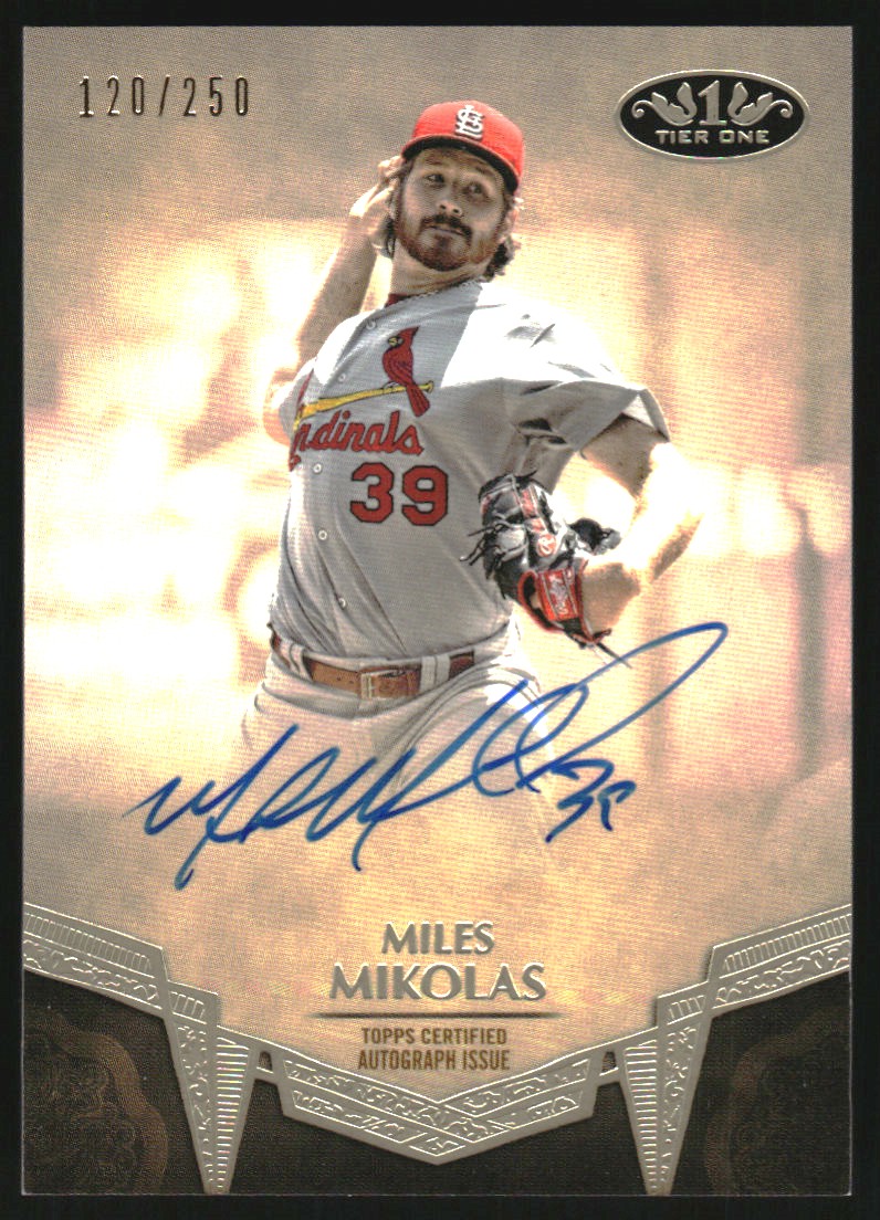 2019 Topps Tier One Break Out Autographs #BAMM Miles Mikolas/250