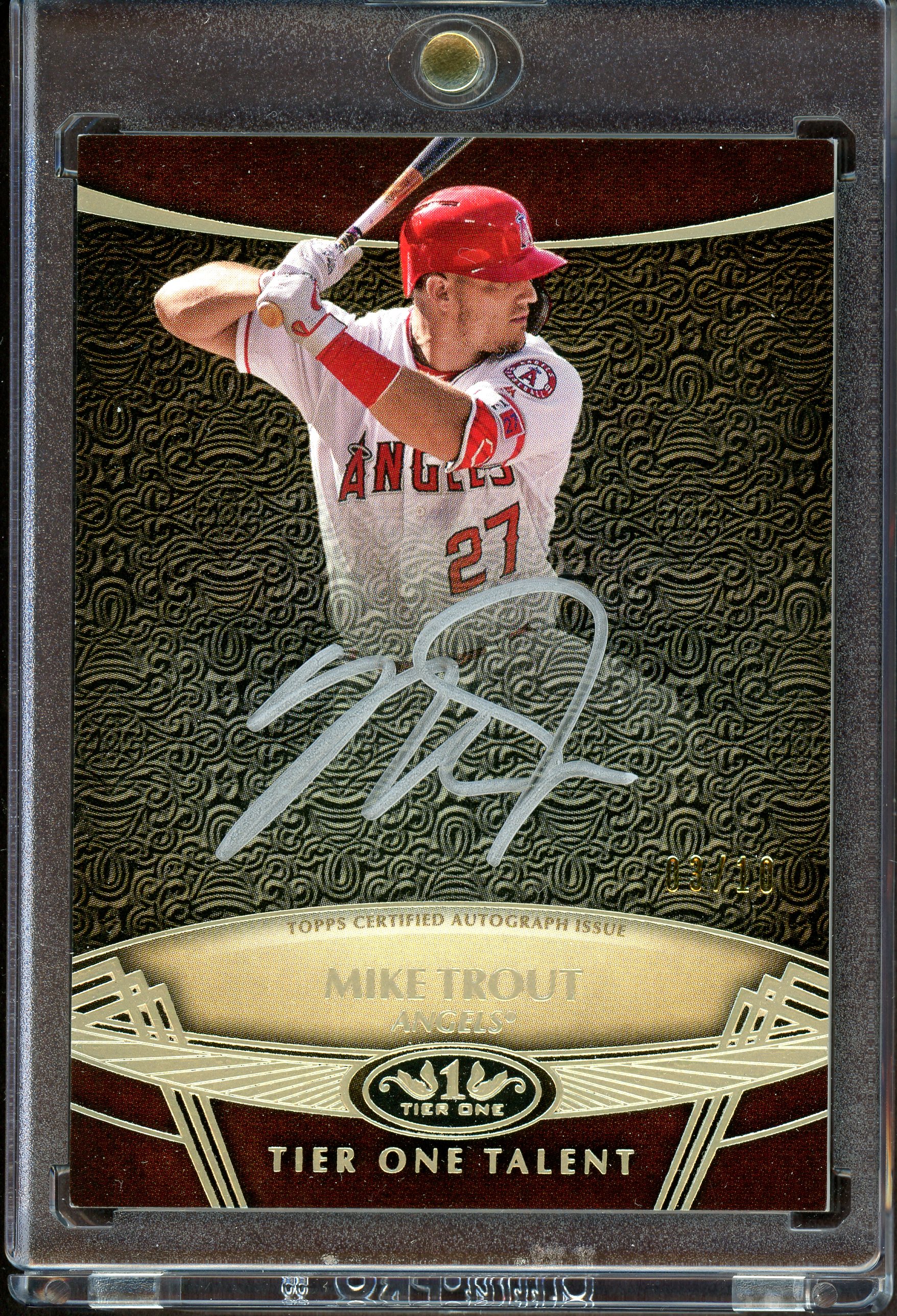 2012 Bowman Black Collection Autographs #MT Mike Trout Auto /25