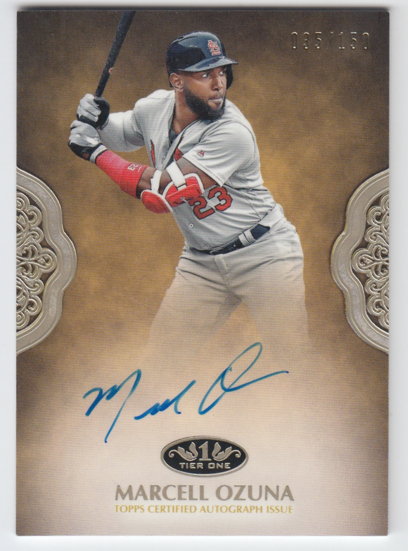 2019 Topps Tier One Prime Performers Autographs #PPAMO Marcell Ozuna/150
