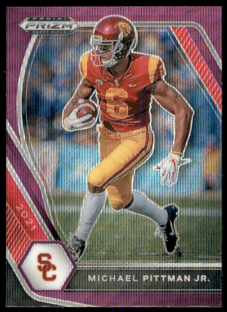 2021 Panini Prizm Draft Picks Prizms Purple Wave #73 Michael Pittman Jr.