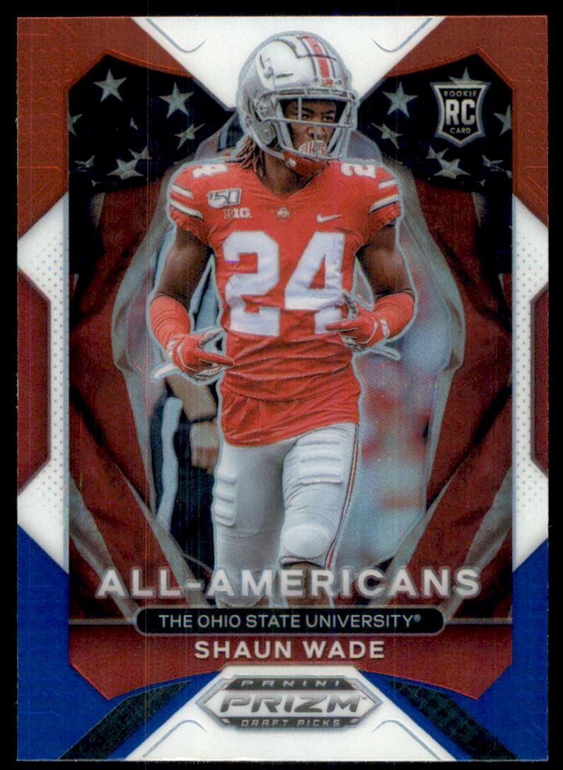 2021 Panini Prizm Draft Picks Prizms Red White and Blue #191 Shaun Wade AA