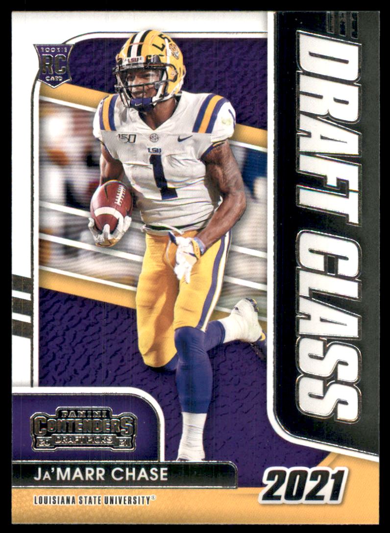 2021 Panini Contenders Draft Picks Front Row Seats Ja'Marr Chase RC #5 LSU