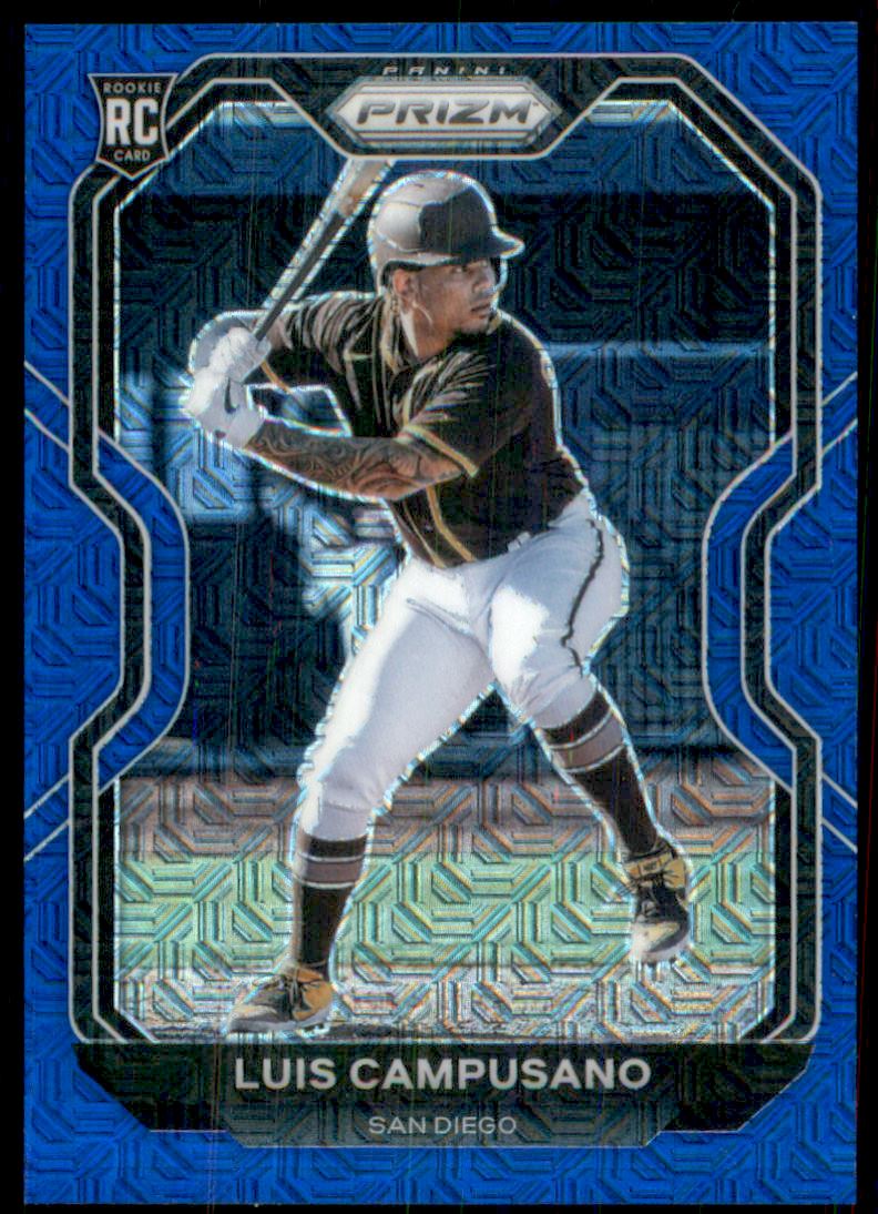 2021 Panini Prizm Prizms Blue Mojo #8 Luis Campusano