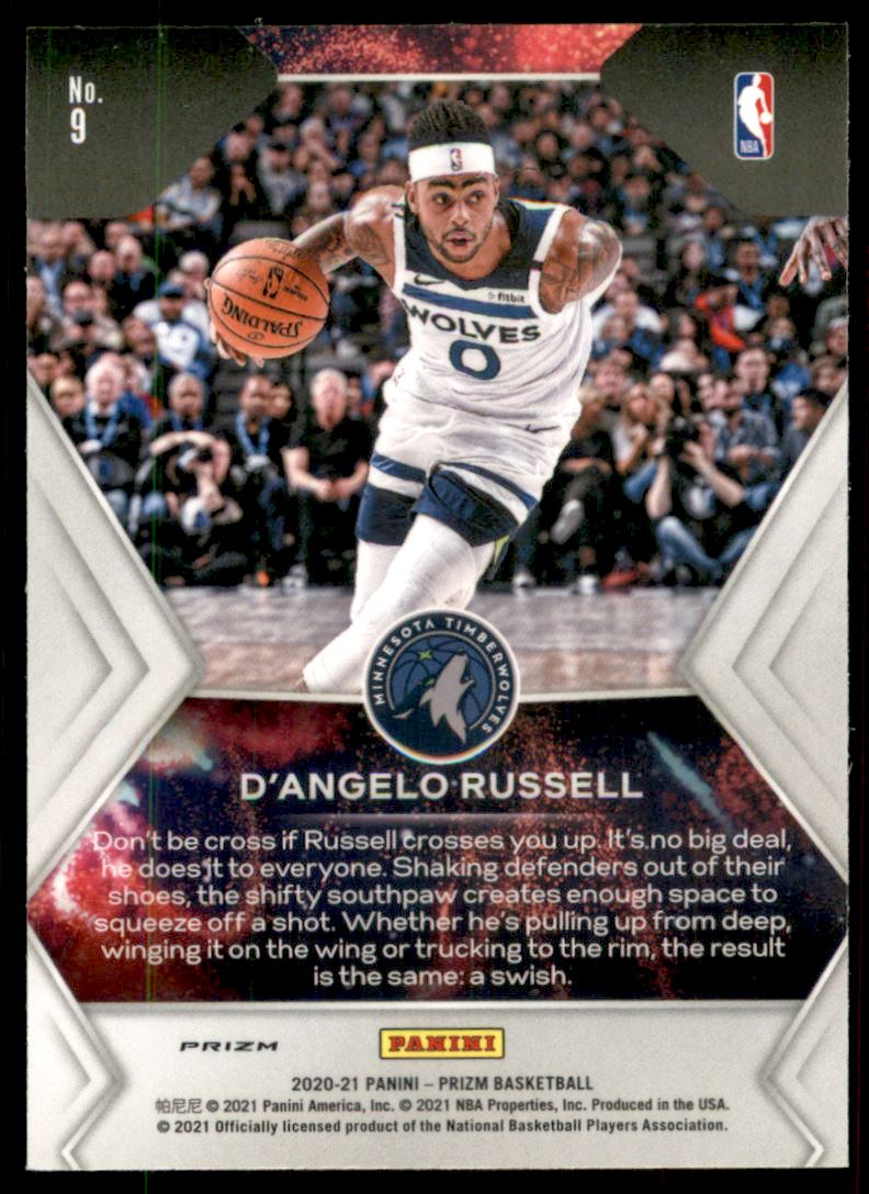 2020-21 Panini Prizm Fireworks Prizms Hyper #9 D'Angelo Russell
