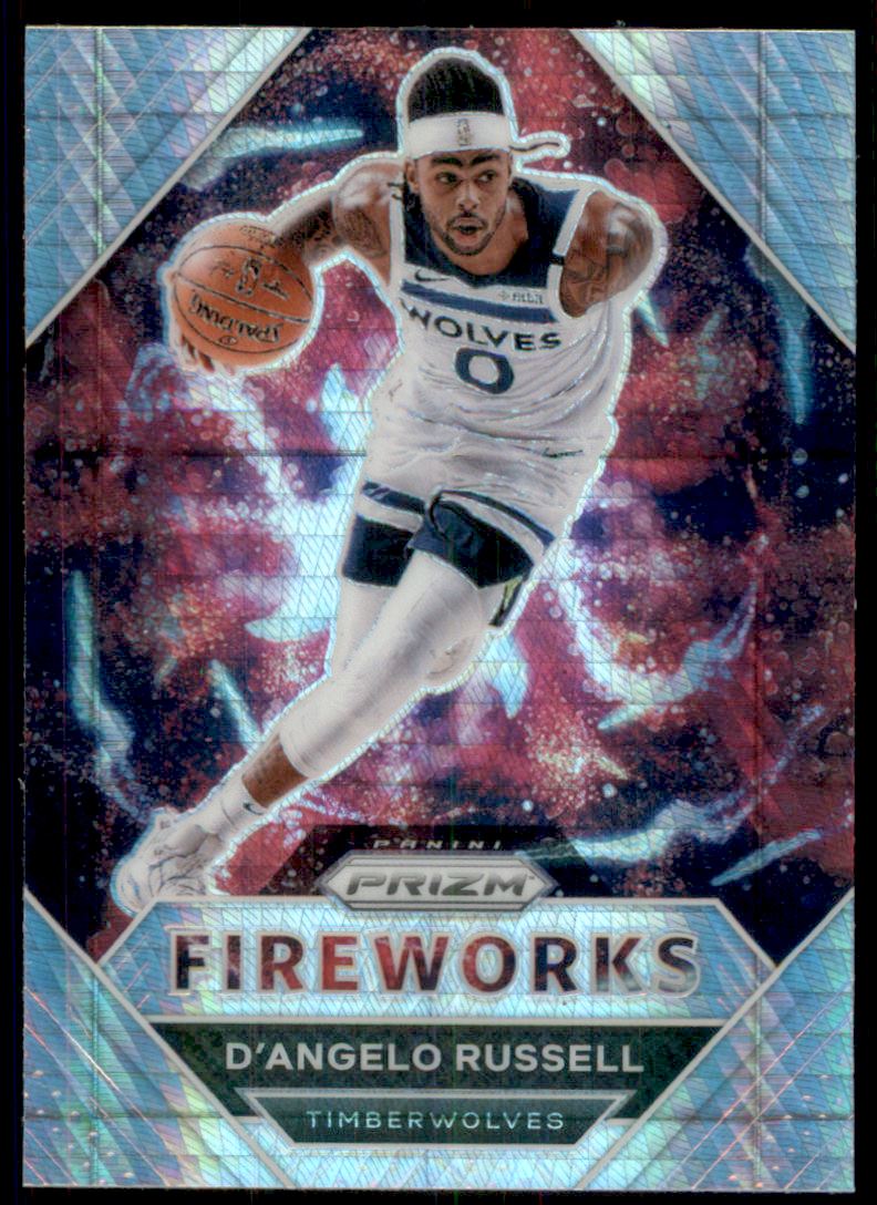 2020-21 Panini Prizm Fireworks Prizms Hyper #9 D'Angelo Russell
