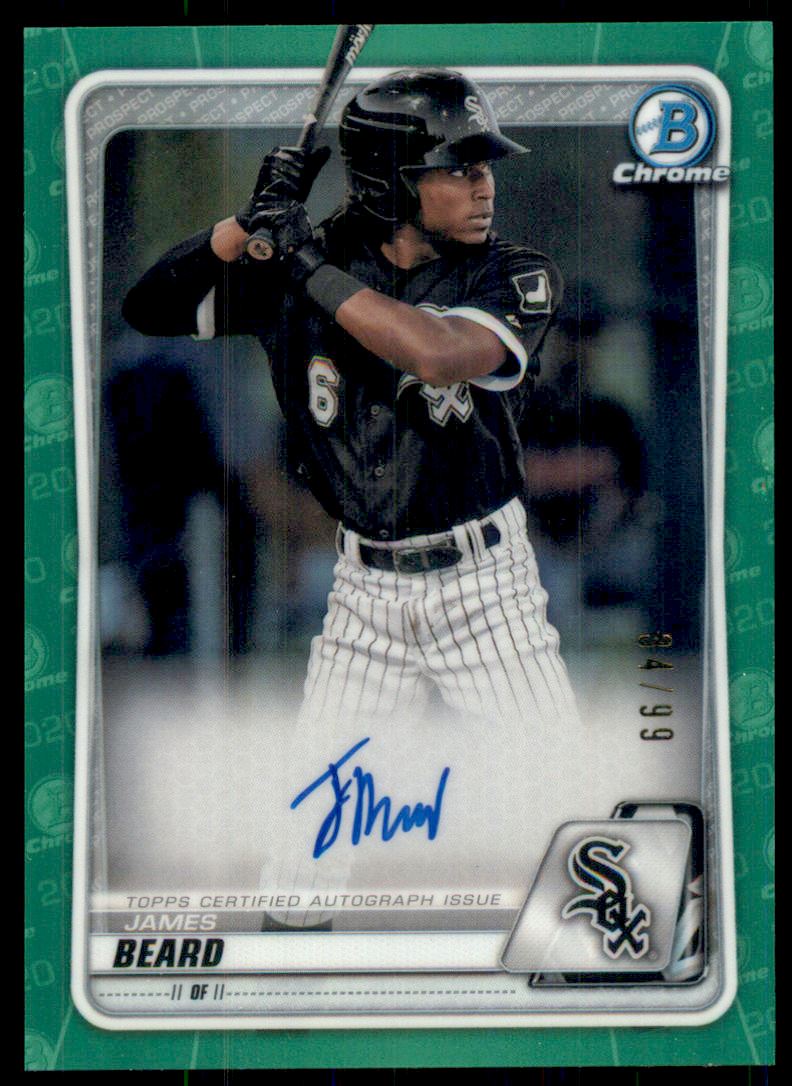 2020 Bowman Chrome Prospect Autographs Green Refractors #CPAJBE James Beard