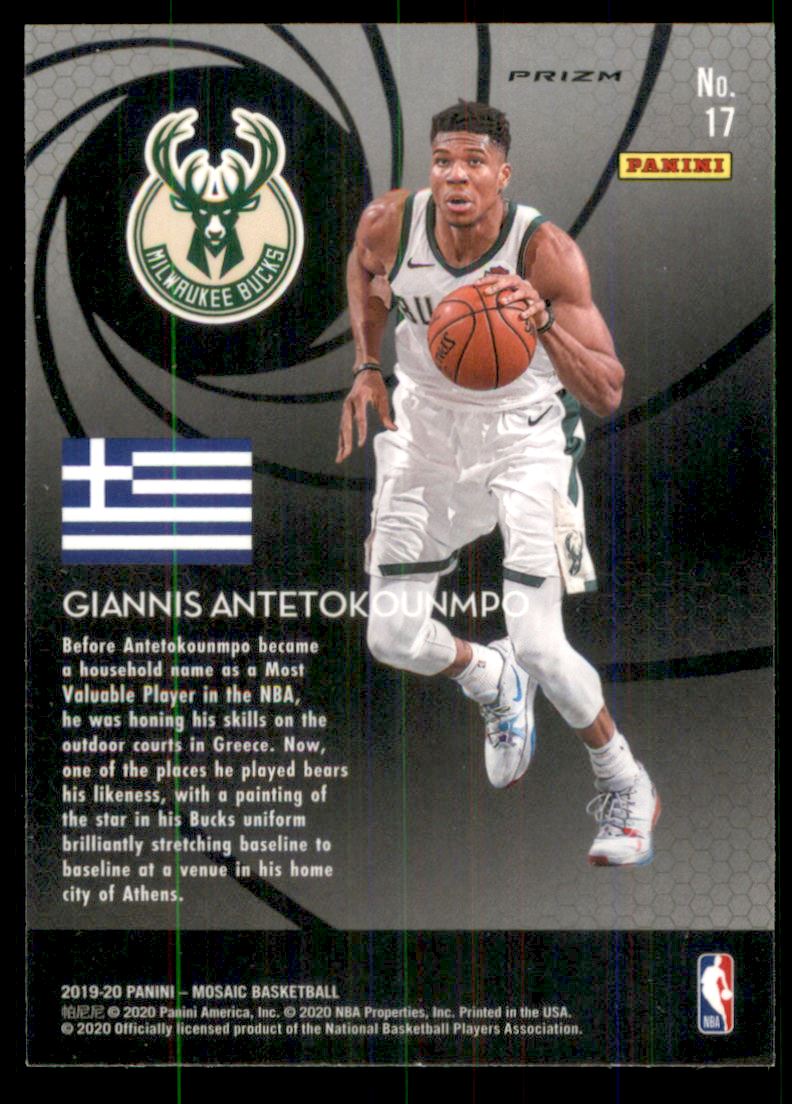 2019-20 Panini Mosaic International Men of Mastery Mosaic #17 Giannis Antetokounmpo