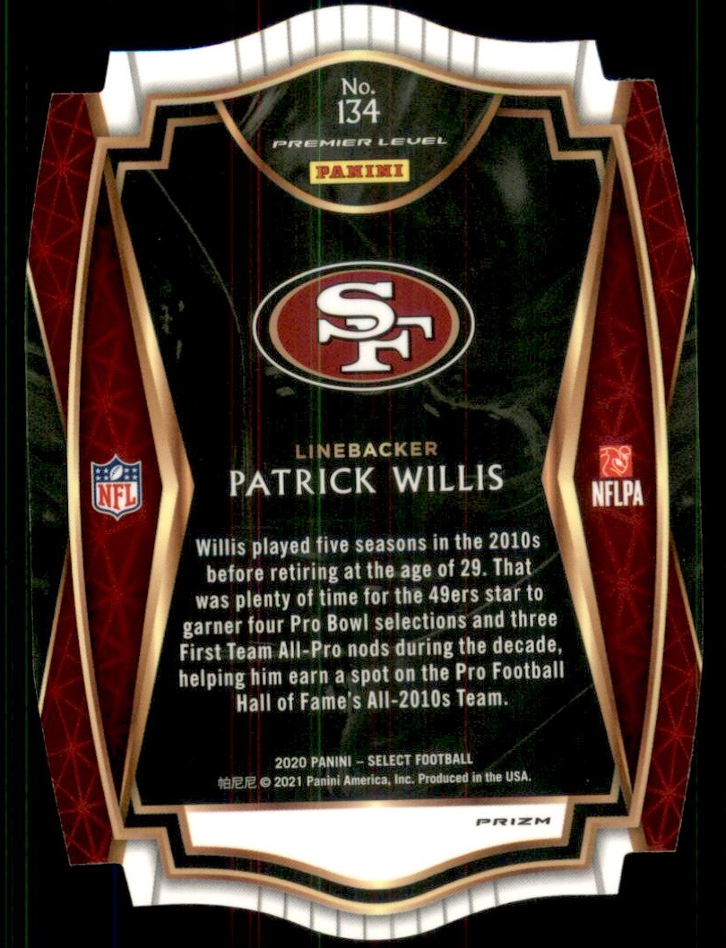 2020 Select Prizm Blue Die Cut #134 Patrick Willis