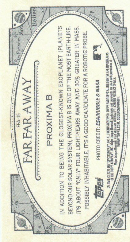 Mini tarjetas insertadas de béisbol Topps Allen and Ginter 2021 "Far Far Away" - Imagen 31 de 31