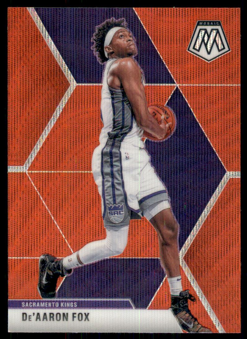 2019-20 Panini Mosaic Mosaic Red Wave #10 De'Aaron Fox