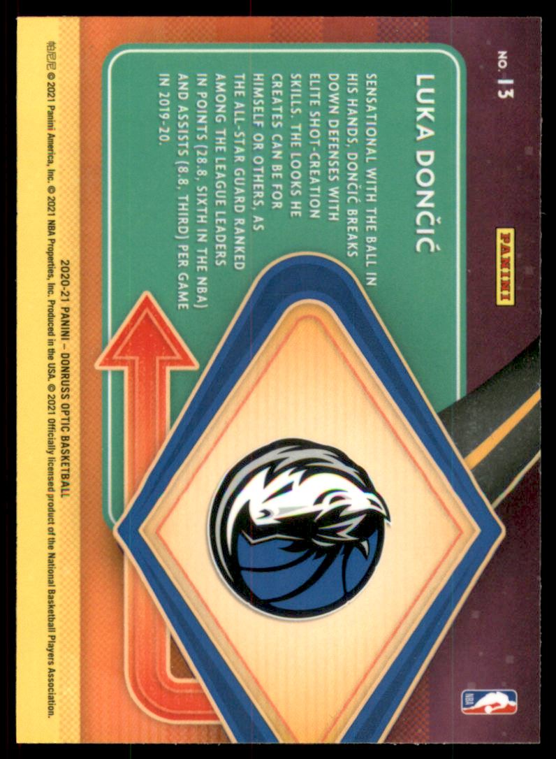 2020-21 Donruss Optic Express Lane #13 Luka Doncic