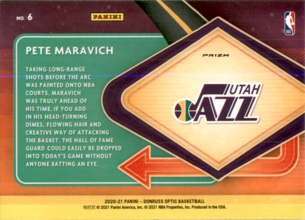 2020-21 Donruss Optic Express Lane Purple #6 Pete Maravich
